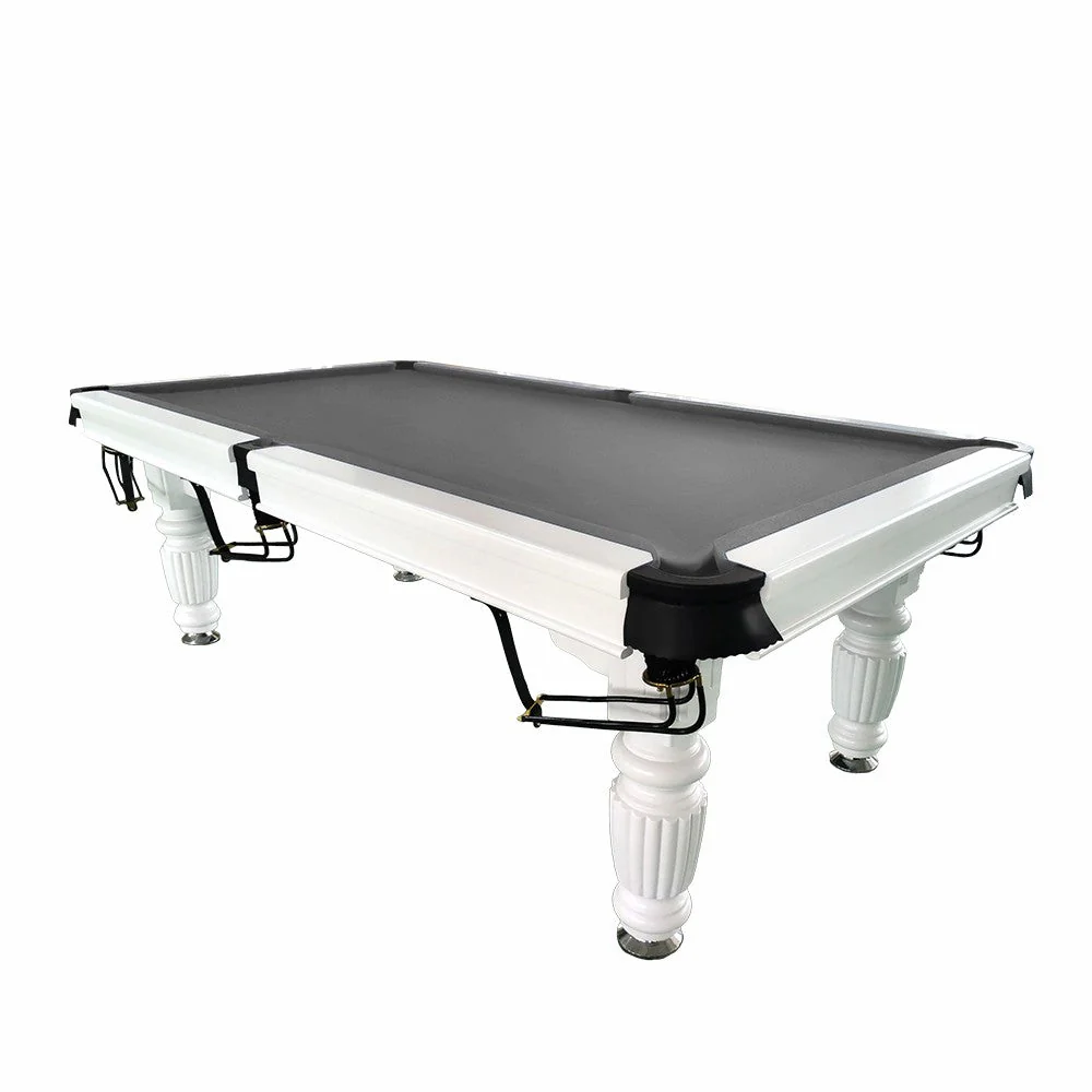 QUESLA 8FT Pool Table 2025 Model - Classic Slate Design Upgraded with Reinforced Legs & Pro Ball Nets - Professional Billiard Table, Solid Timber White Frame - Image 10