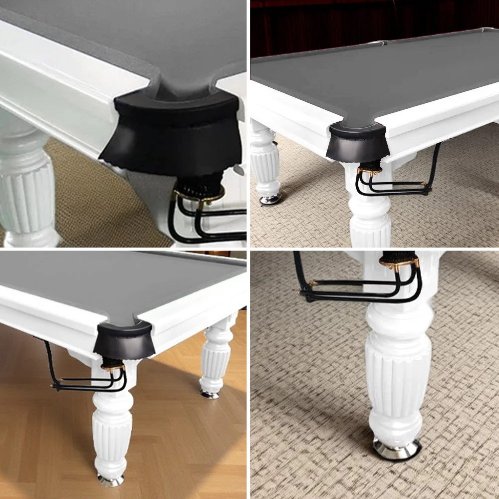 QUESLA 8FT Pool Table 2025 Model - Classic Slate Design Upgraded with Reinforced Legs & Pro Ball Nets - Professional Billiard Table, Solid Timber White Frame - Image 11