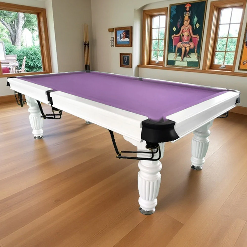 QUESLA 8FT Pool Table 2025 Model - Classic Slate Design Upgraded with Reinforced Legs & Pro Ball Nets - Professional Billiard Table, Solid Timber White Frame - Image 13