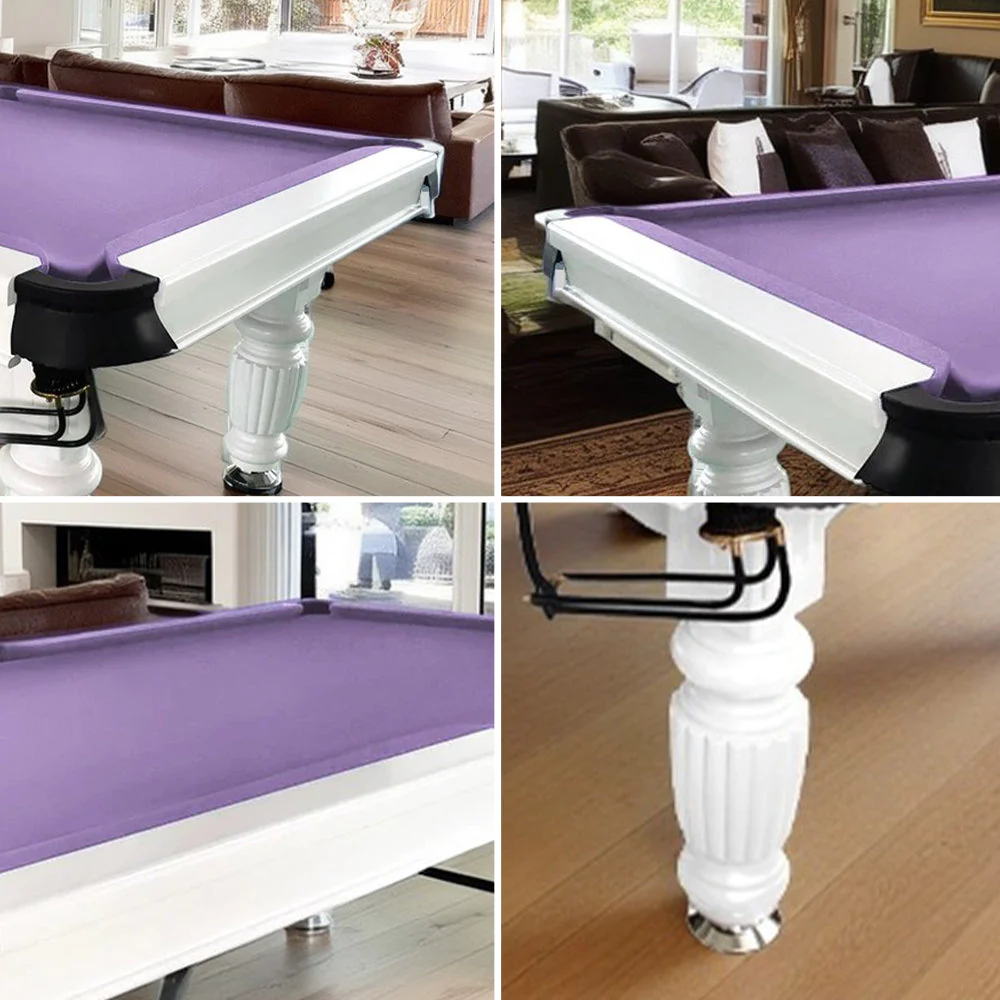 QUESLA 8FT Pool Table 2025 Model - Classic Slate Design Upgraded with Reinforced Legs & Pro Ball Nets - Professional Billiard Table, Solid Timber White Frame - Image 14