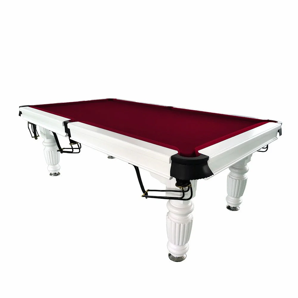 QUESLA 8FT Pool Table 2025 Model - Classic Slate Design Upgraded with Reinforced Legs & Pro Ball Nets - Professional Billiard Table, Solid Timber White Frame - Image 30