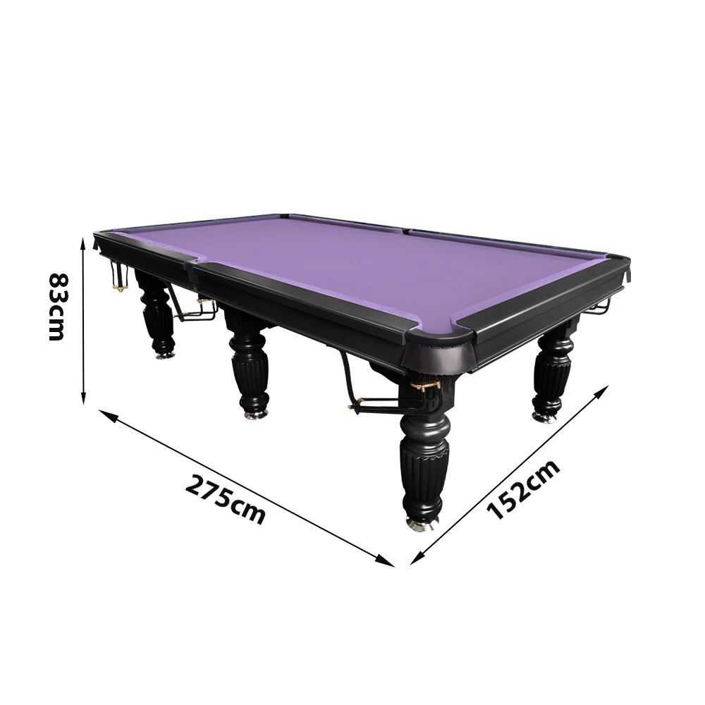 QUESLA 9FT Pool Table 2025 Model - Classic Slate Design Upgraded with Reinforced Legs & Pro Ball Nets - Professional Billiard Table, Solid Timber Black Frame - Image 20