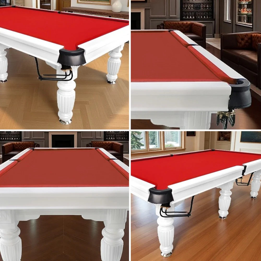 QUESLA 9FT Pool Table 2025 Model - Classic Slate Design Upgraded with Reinforced Legs & Pro Ball Nets - Professional Billiard Table, Solid Timber White Frame - Image 27