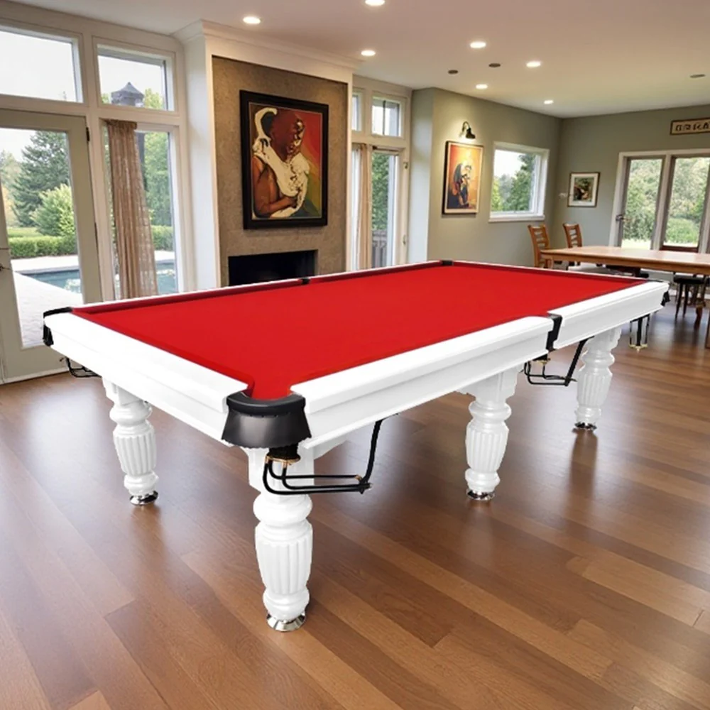 QUESLA 9FT Pool Table 2025 Model - Classic Slate Design Upgraded with Reinforced Legs & Pro Ball Nets - Professional Billiard Table, Solid Timber White Frame - Image 29