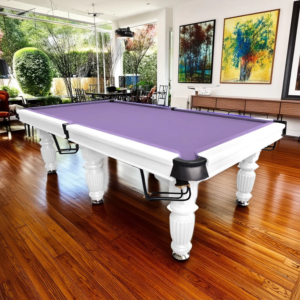 QUESLA 9FT Pool Table 2025 Model - Classic Slate Design Upgraded with Reinforced Legs & Pro Ball Nets - Professional Billiard Table, Solid Timber White Frame - Image 14