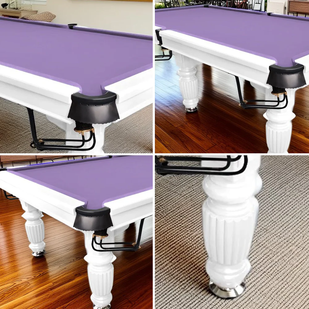 QUESLA 9FT Pool Table 2025 Model - Classic Slate Design Upgraded with Reinforced Legs & Pro Ball Nets - Professional Billiard Table, Solid Timber White Frame - Image 13