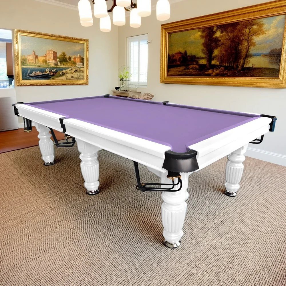 QUESLA 9FT Pool Table 2025 Model - Classic Slate Design Upgraded with Reinforced Legs & Pro Ball Nets - Professional Billiard Table, Solid Timber White Frame - Image 12
