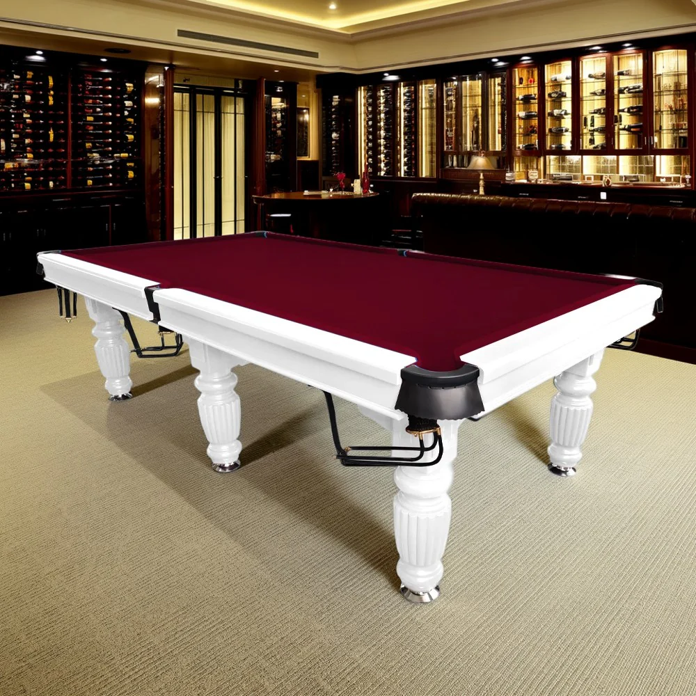 QUESLA 9FT Pool Table 2025 Model - Classic Slate Design Upgraded with Reinforced Legs & Pro Ball Nets - Professional Billiard Table, Solid Timber White Frame - Image 32