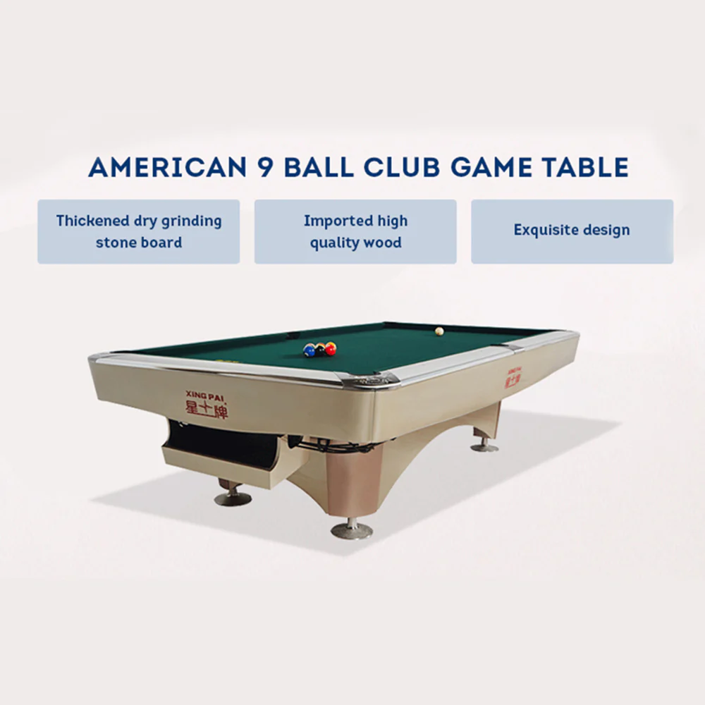 XINGPAI XW138 9FT American Pool Table Fancy Nine Ball Pool Table Economical Pool Table - Image 6