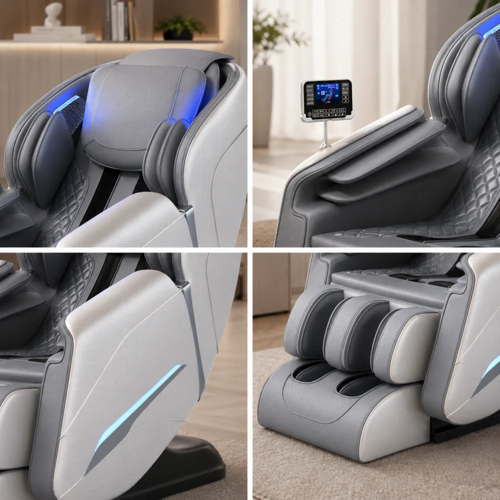 RELAXA L25 SL Track Electric Massage Chair with Zero Gravity - Grey - Image 3
