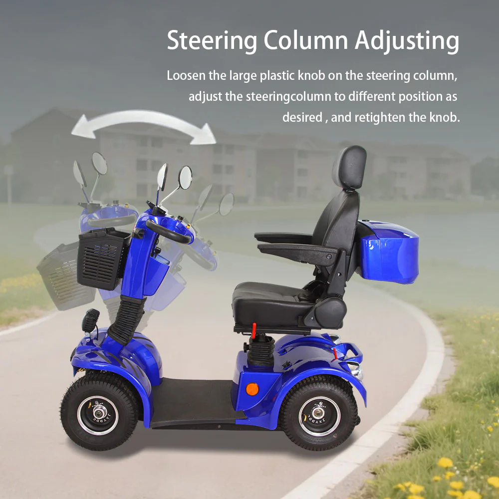 ROLLUX BSH 500W 48V20Ah Lead-Acid/Lithium Battery Electric Mobility Scooter Drum Brake - Image 10