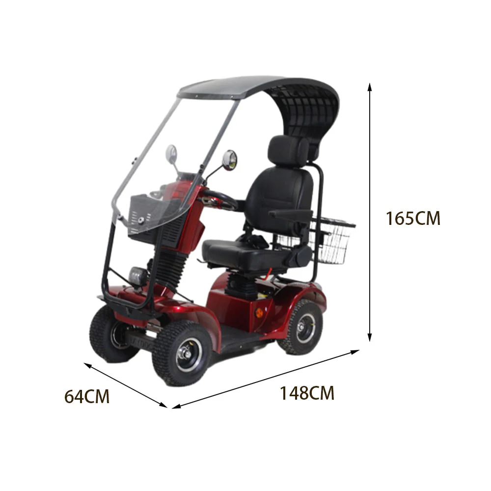 ROLLUX BSH 500W 48V20Ah Lead-Acid/Lithium Battery Electric Mobility Scooter Drum Brake - Image 17