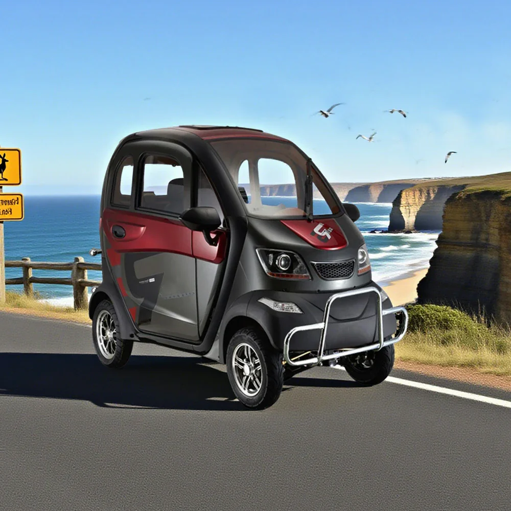 ROLLUX Enclosed Mobility Scooter - 60V1200W Motor, 70-80km Long Range, All-Weather Comfort, Safe Urban Commuting with Armrest Control - Image 4
