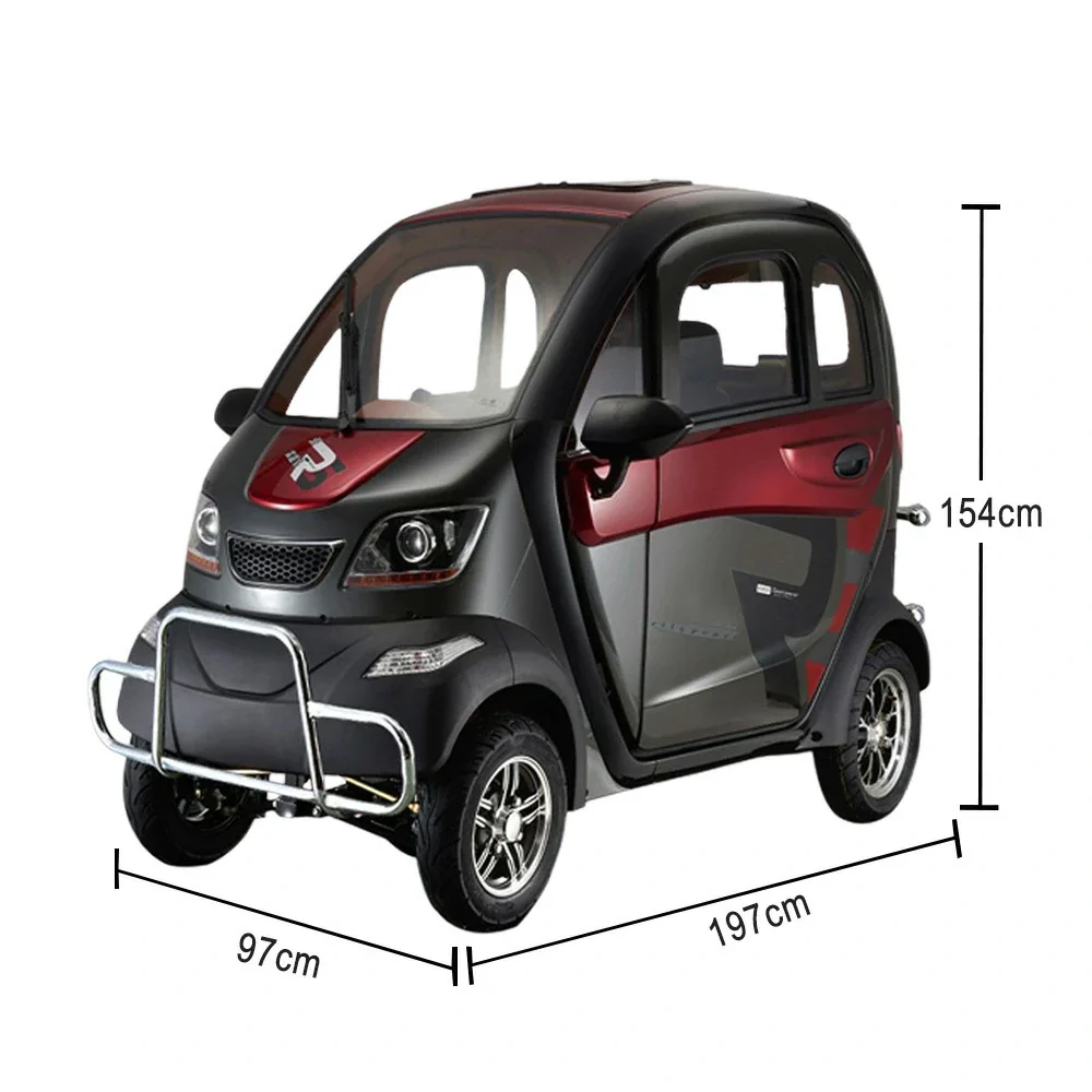ROLLUX Enclosed Mobility Scooter - 60V1200W Motor, 70-80km Long Range, All-Weather Comfort, Safe Urban Commuting with Armrest Control - Image 5