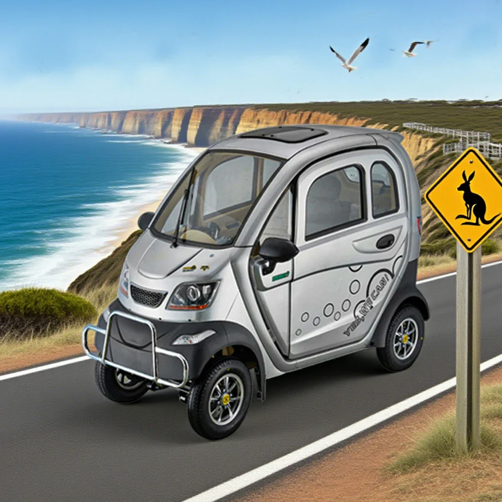 ROLLUX Enclosed Mobility Scooter - 60V1200W Motor, 70-80km Long Range, All-Weather Comfort, Safe Urban Commuting with Armrest Control - Image 7