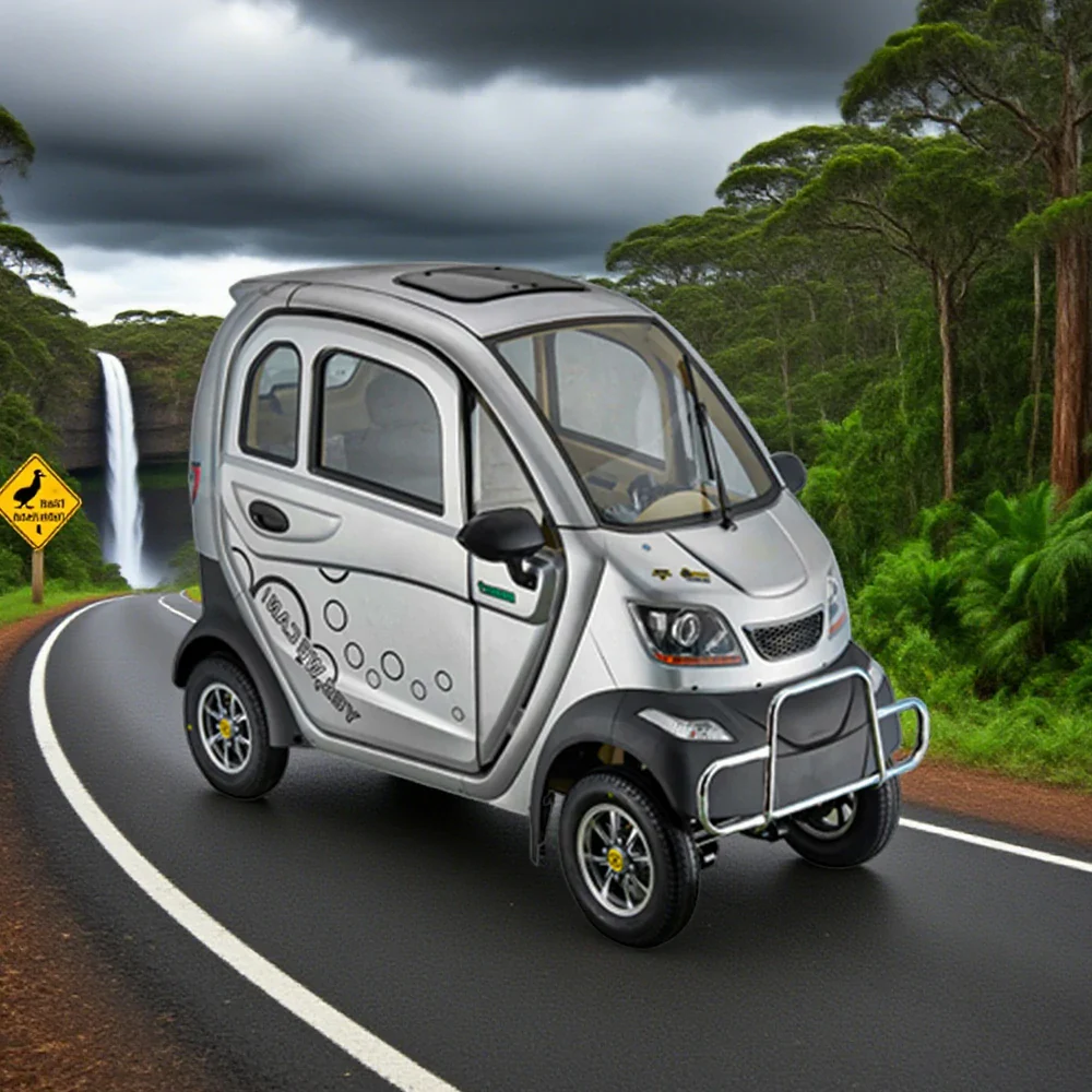 ROLLUX Enclosed Mobility Scooter - 60V1200W Motor, 70-80km Long Range, All-Weather Comfort, Safe Urban Commuting with Armrest Control - Image 9
