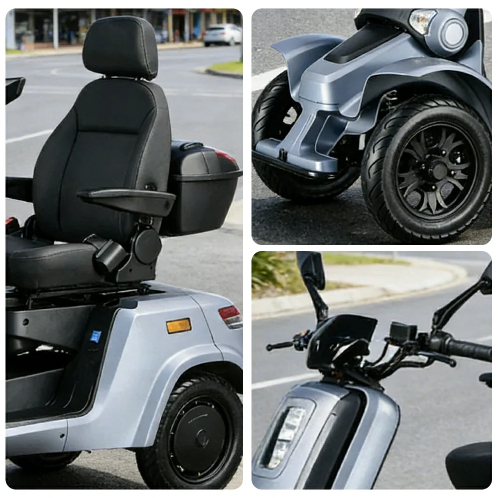 ROLLUX E4 1000W 4 Wheels Mobility Scooter 300KG Weight Capacity - Blue - Image 3