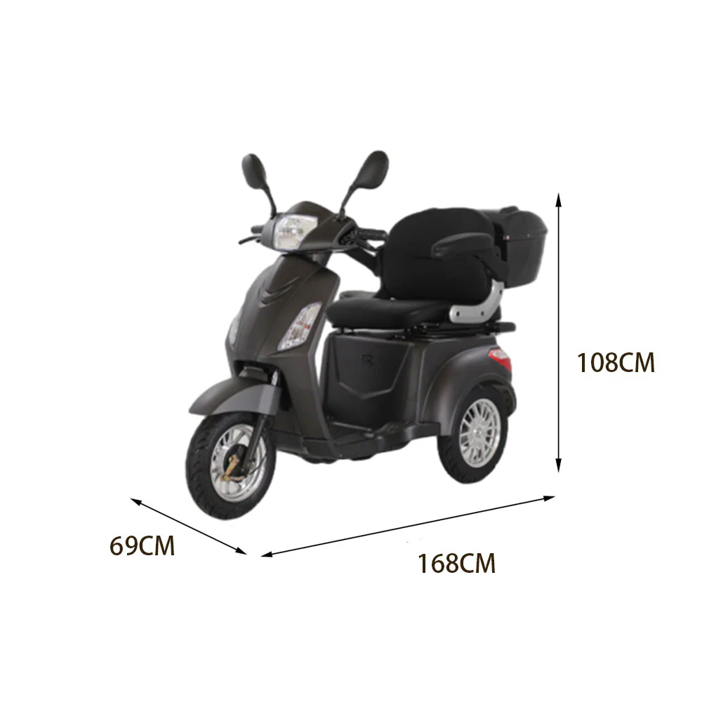 ROLLUX XL1D 500W 60V20Ah Lead-Acid/Lithium Battery Electric Mobility Scooter Drum Brake - Image 9