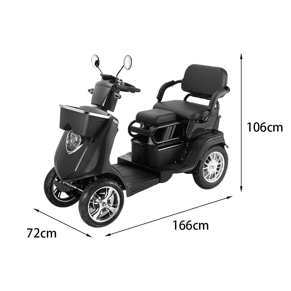 ROLLUX JX2D4W 500W 48V20Ah Lead-Acid/Lithium Battery Electric Mobility Scooter Drum Brake - Image 10