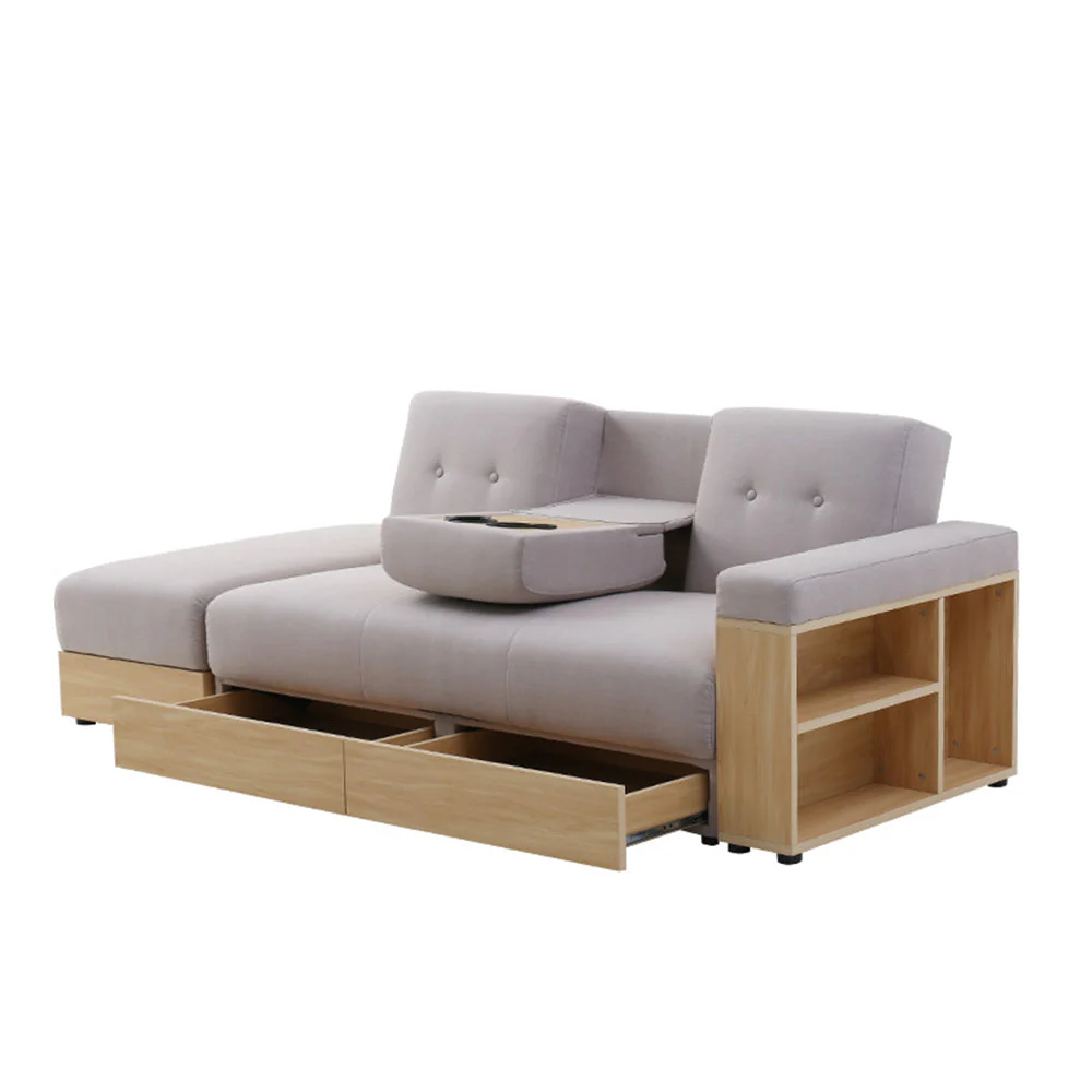 LIVARA 207CM Multi-functional Sofa Bed w/ Storage Space - Image 7