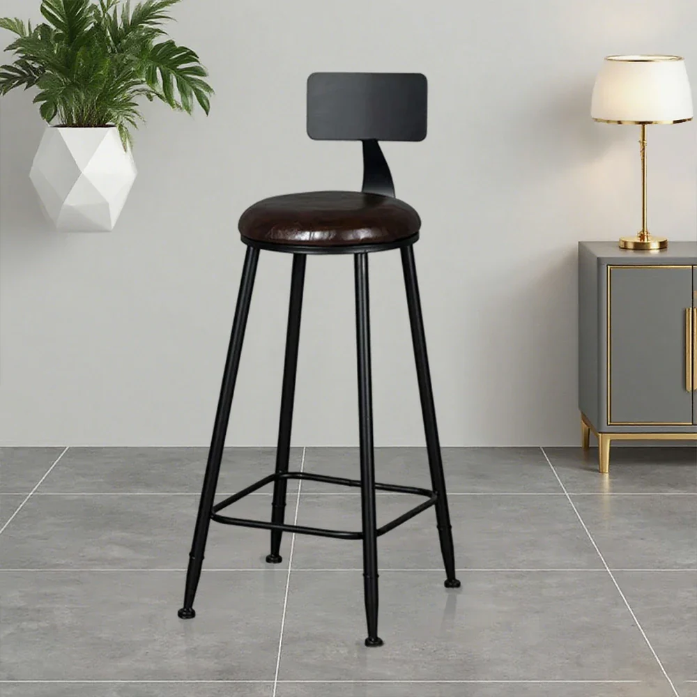 SOLARA Dining Chair 90/100cm Leather Upholstery with High-Density Foam, Sturdy Frame, Comfortable Load-Bearing Design - Brown - Image 2