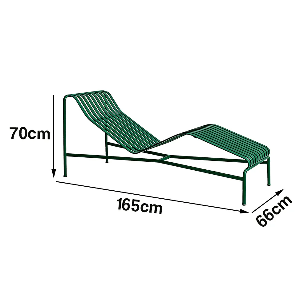 SOLARA Outdoor Metal Furniture Collection - Dining Table, Dining Chair & Lounger, Heavy-Duty Steel Frame, Weather-Resistant Finish - Green - Image 30