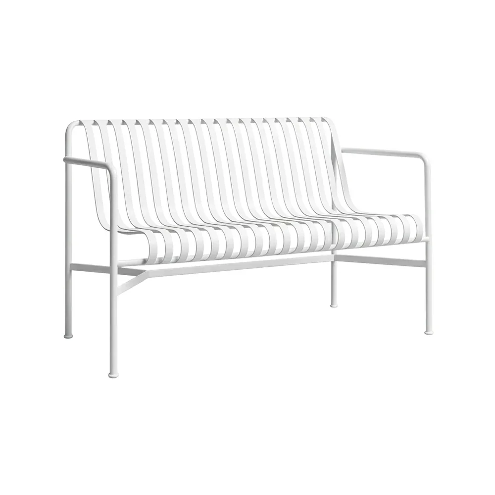 SOLARA Outdoor Metal Furniture Collection - Dining Table, Dining Chair & Lounger, Heavy-Duty Steel Frame, Weather-Resistant Finish - White - Image 11