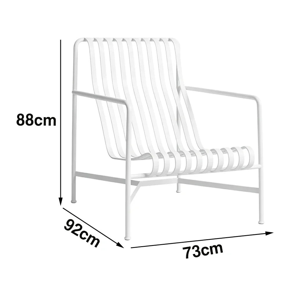 SOLARA Outdoor Metal Furniture Collection - Dining Table, Dining Chair & Lounger, Heavy-Duty Steel Frame, Weather-Resistant Finish - White - Image 25