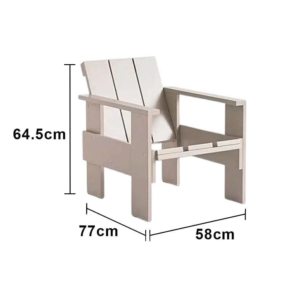 SOLARA Outdoor Lounge Chair Heavy-Duty Frame Water-Based Coating Easy Assembly Patio Seating - Grey - Image 5