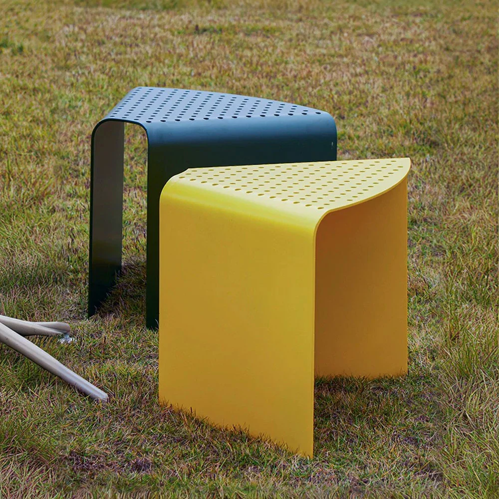 SOLARA Outdoor Aluminum-Magnesium Alloy Chair - Yellow - Image 4