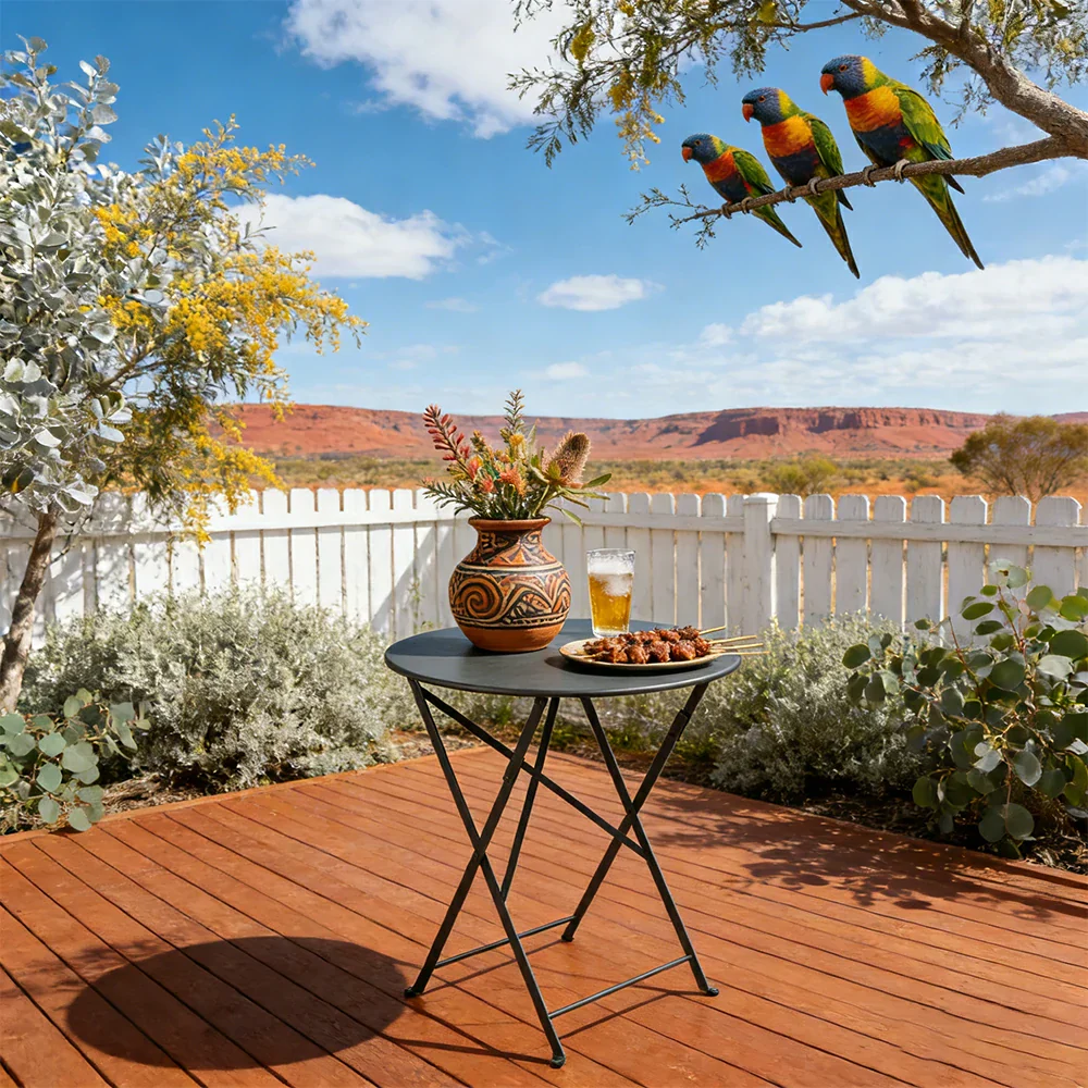 SOLARA Foldable Bistro Table Space-Saving Design Steel Frame with Rust-Resistant Coating French Balcony Style - Grey - Image 2