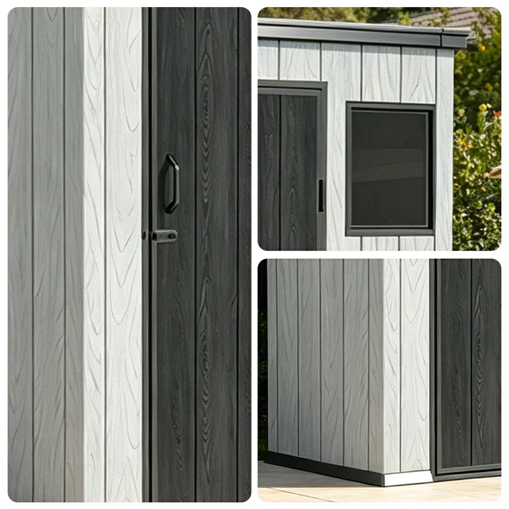 SOLARA 5x3FT Outdoor Storage Shed Reinforced Structure Double Door Weather Resistant Large Capacity for Garden Backyard Patio - Image 3