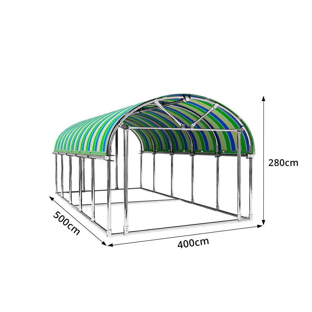 SOLARA Outdoor Car Canopy Sun Shade Waterproof Reinforced Frame 300/400cm for Driveway Patio Parking - Yellow&Blue - Image 8