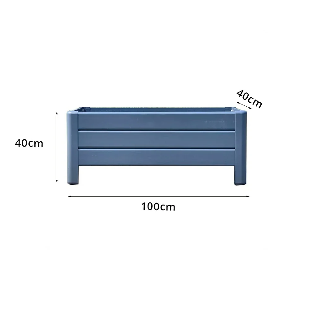 SOLARA Hollow Aluminum Raised Garden Bed Weather Resistant Outdoor Planter Box 100/120cm for Balcony Patio Garden - Image 7