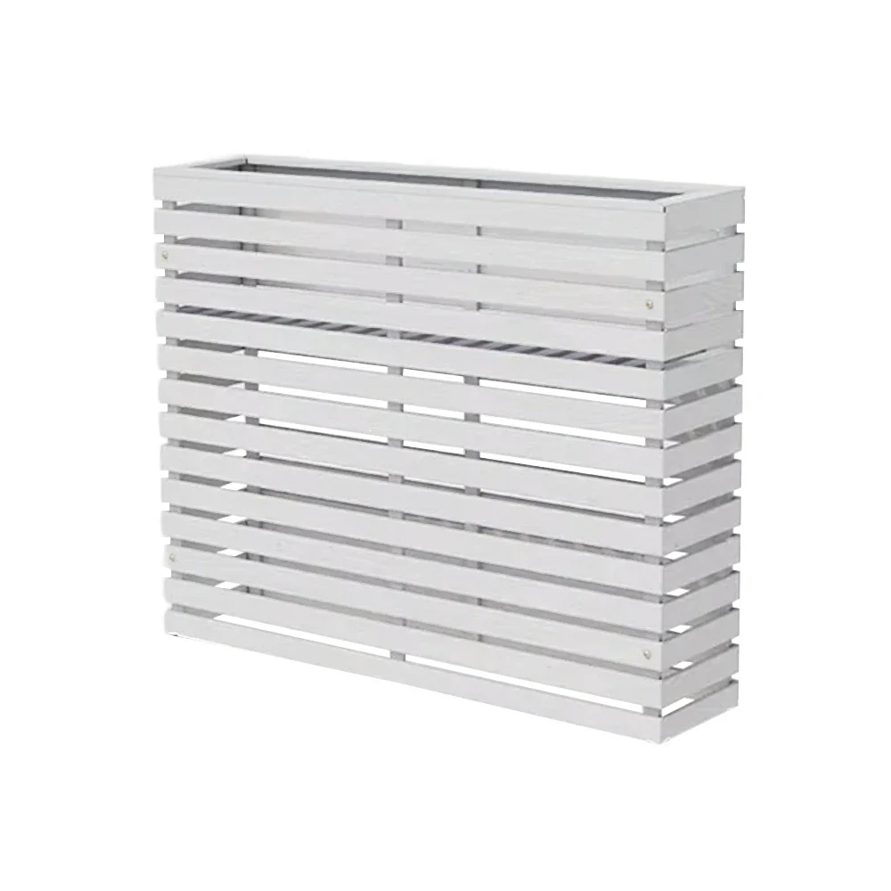 SOLARA 100/120cm Outdoor Planter - Weather-Resistant Anti-Rot Treated Timber - 5-Layer Protection Modern Minimalist Design - White - Image 6