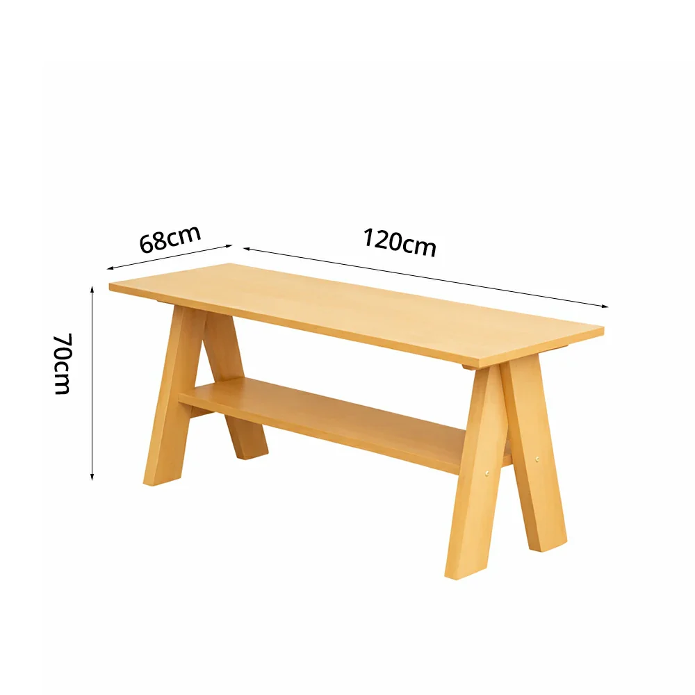 SOLARA 120/150cm Outdoor Garden Table - Heavy-Duty Solid Timber Construction, Weather-Resistant, Reinforced Crossbeam Support - Yellow - Image 5
