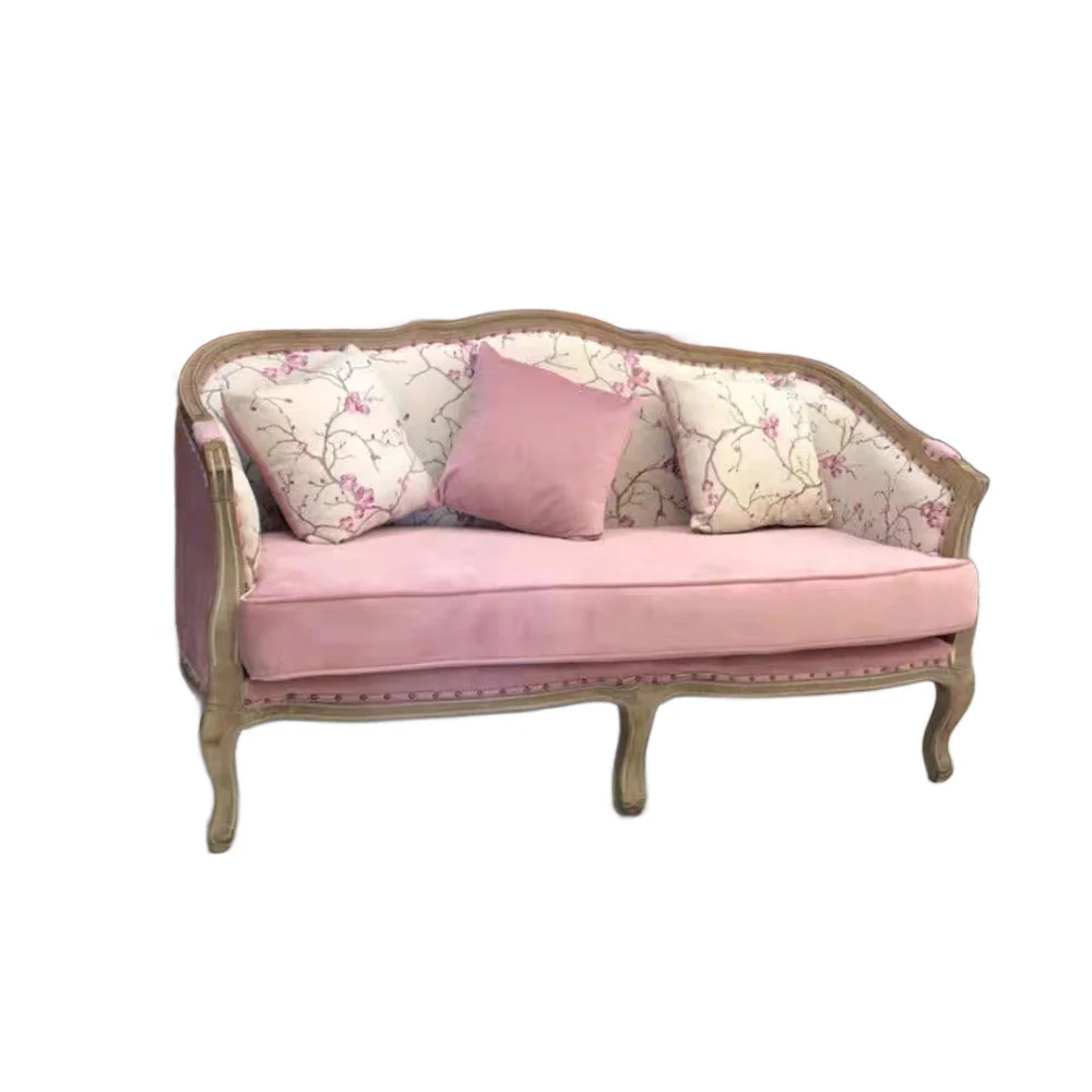 LIVARA Two-seater Solid Wood Sofa w/Cushion - Image 5
