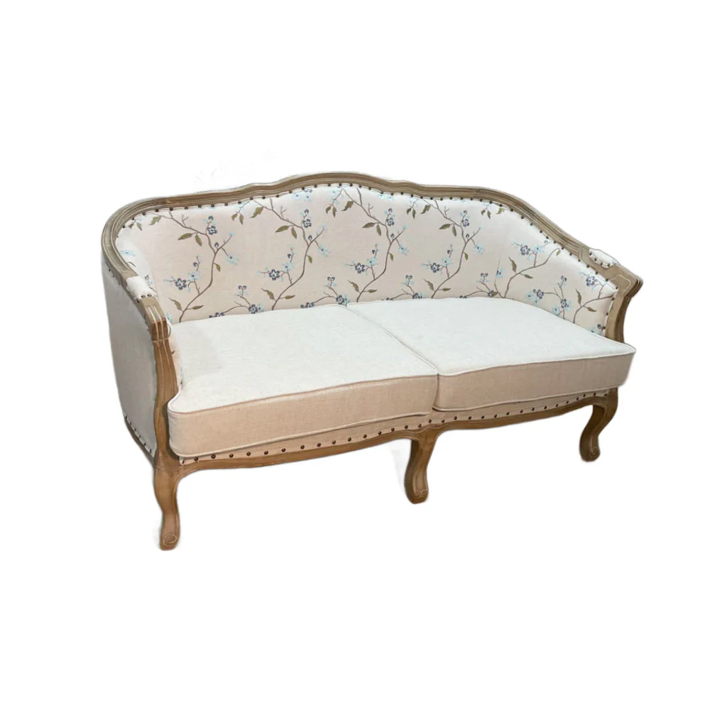 LIVARA Two-seater Solid Wood Sofa w/Cushion - Image 8
