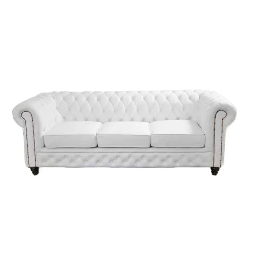 LIVARA 105/ 155/ 210CM PU Leather Sofa -White - Image 7