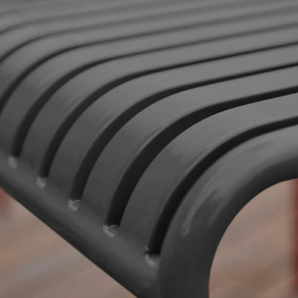 SOLARA Outdoor Iron Table/Bench/Chair/Sofa/Bar Stool - Black - Image 4