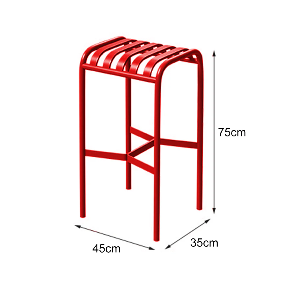 SOLARA Outdoor Iron Table/Bench/Chair/Sofa/Bar Stool - Red - Image 29