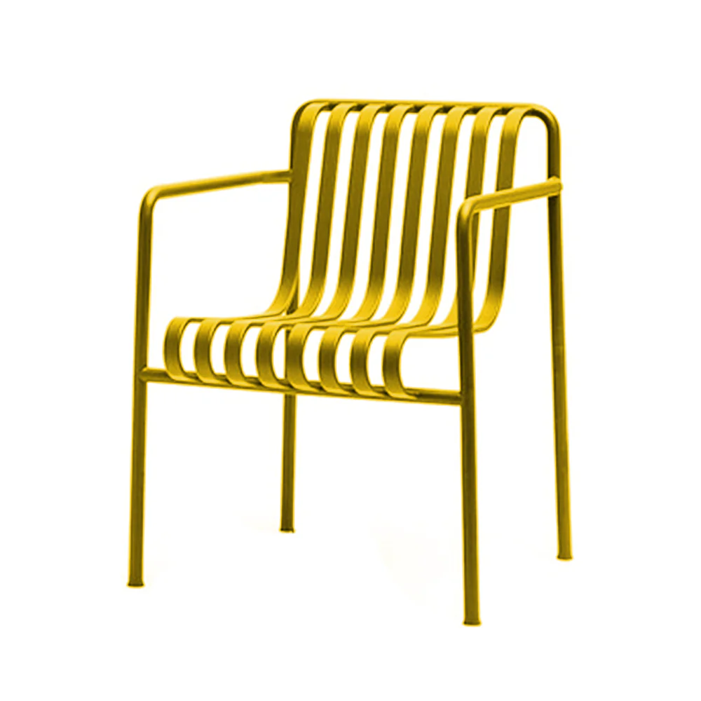 SOLARA Outdoor Iron Table/Bench/Chair/Sofa/Bar Stool - Yellow - Image 23