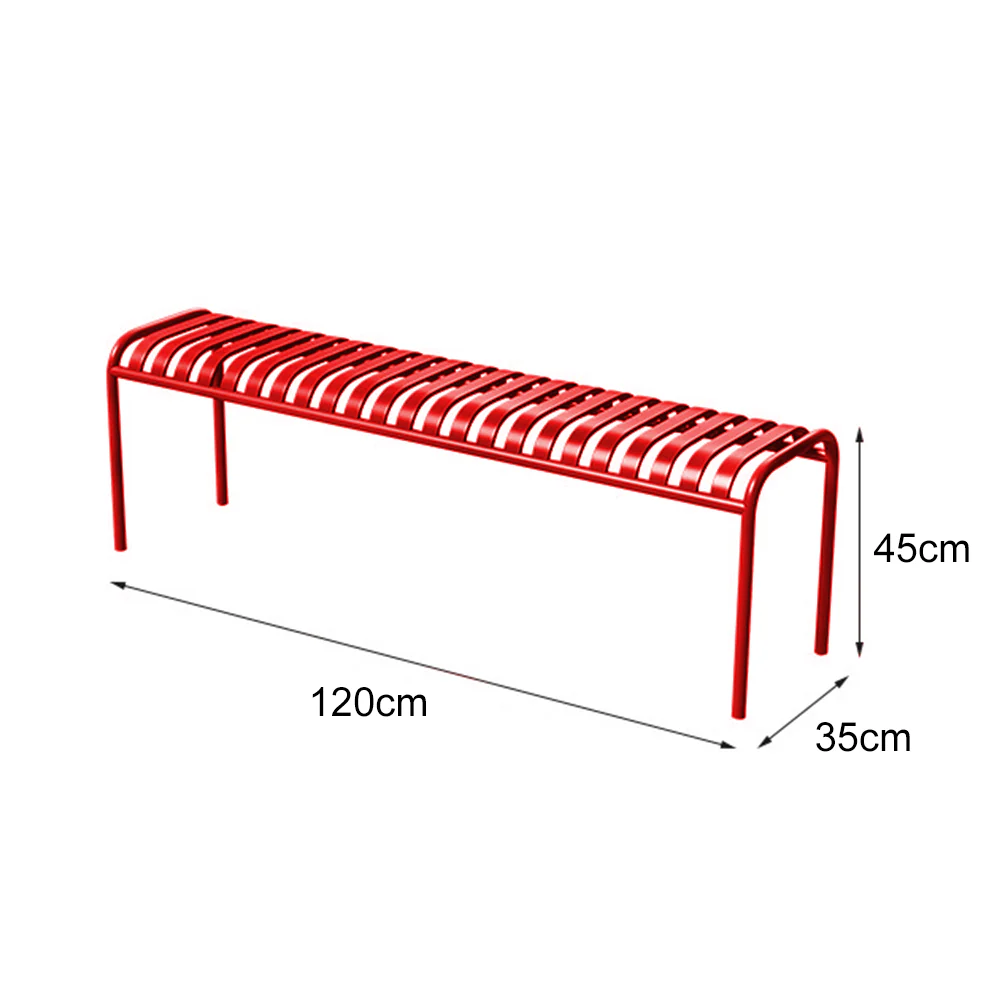 SOLARA Outdoor Iron Table/Bench/Chair/Sofa/Bar Stool - Red - Image 16