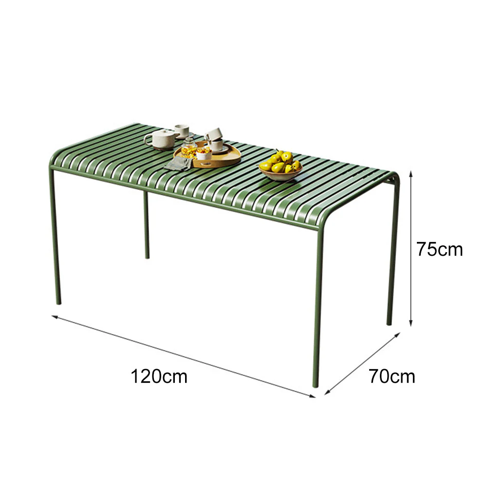 SOLARA Outdoor Iron Table/Bench/Chair/Sofa/Bar Stool - Green - Image 24
