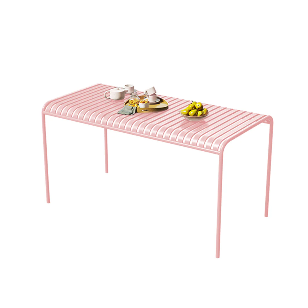 SOLARA Outdoor Iron Table/Bench/Chair/Sofa/Bar Stool - Pink - Image 6