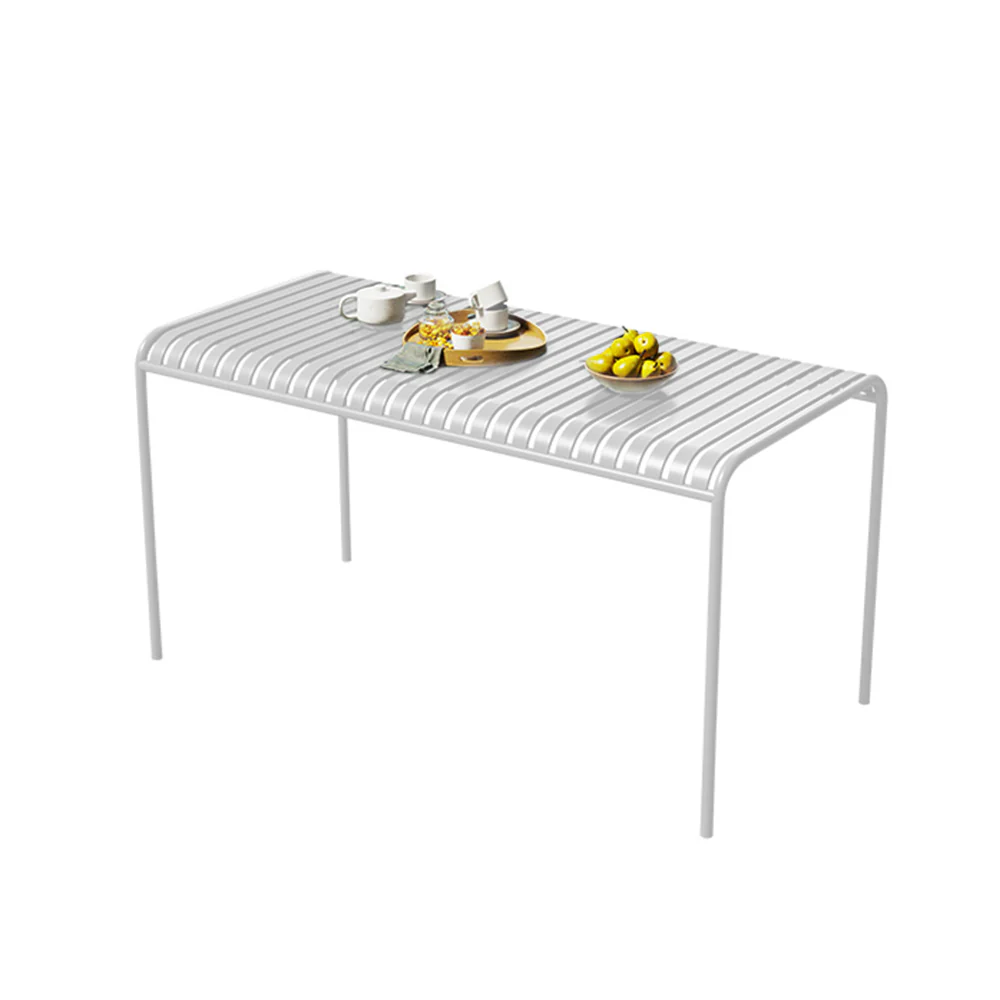 SOLARA Outdoor Iron Table/Bench/Chair/Sofa/Bar Stool - White - Image 10