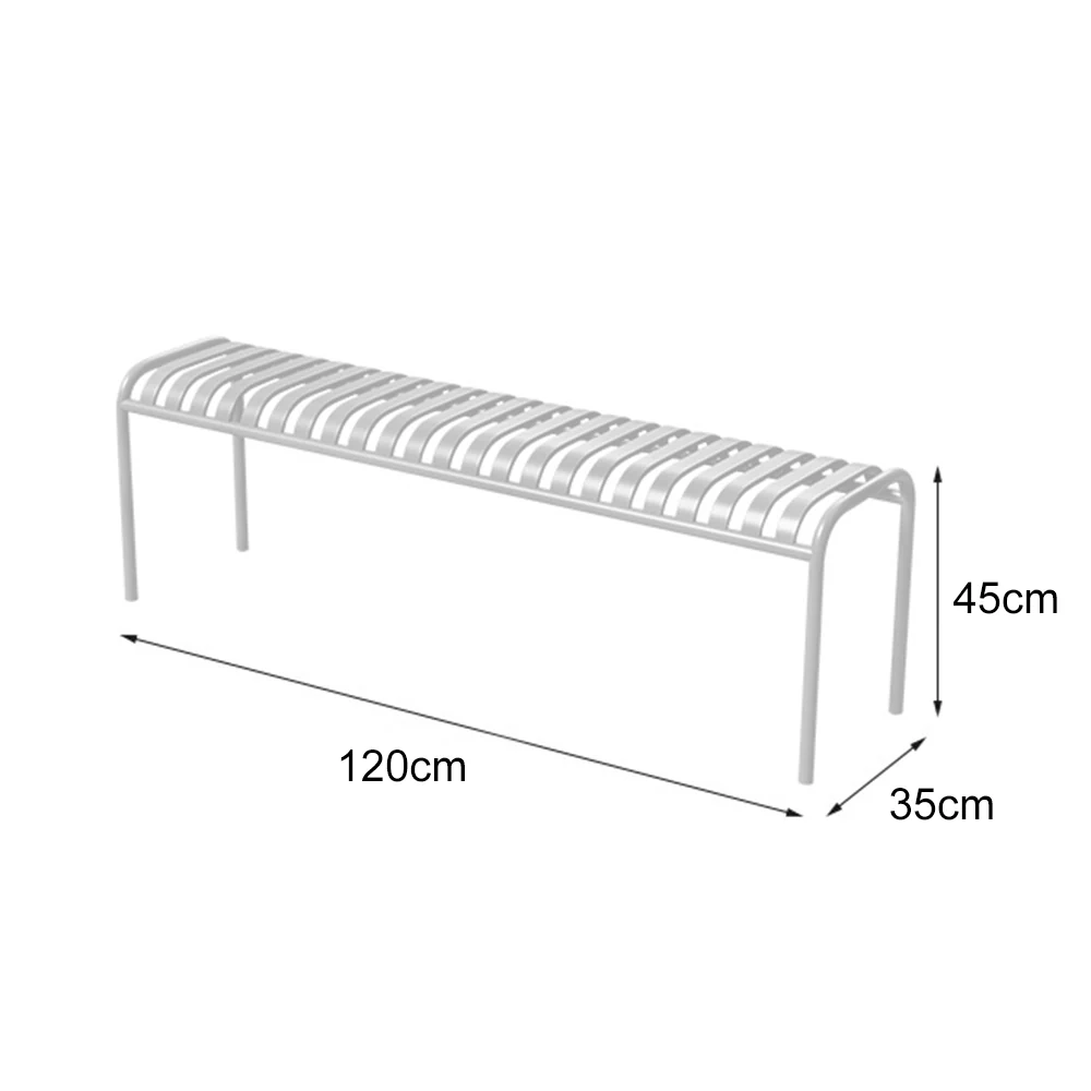 SOLARA Outdoor Iron Table/Bench/Chair/Sofa/Bar Stool - White - Image 19