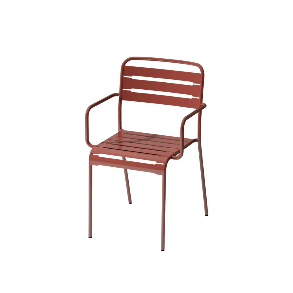 SOLARA Orange Iron Chair Durable Metal Construction for Indoor or Outdoor Use - Image 6