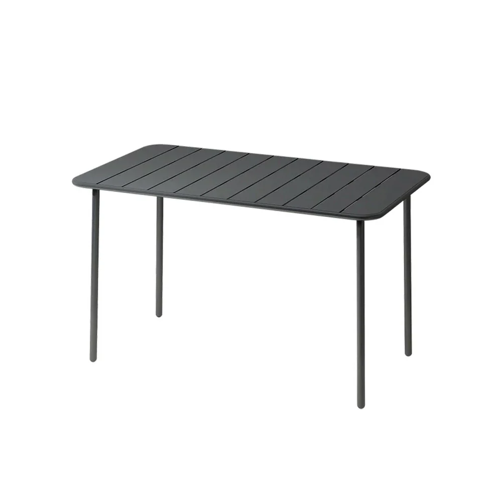 SOLARA 60/70/120/160cm Gray Square Iron Table, Durable Metal Build for Patio, Balcony, or Garden Use - Image 11
