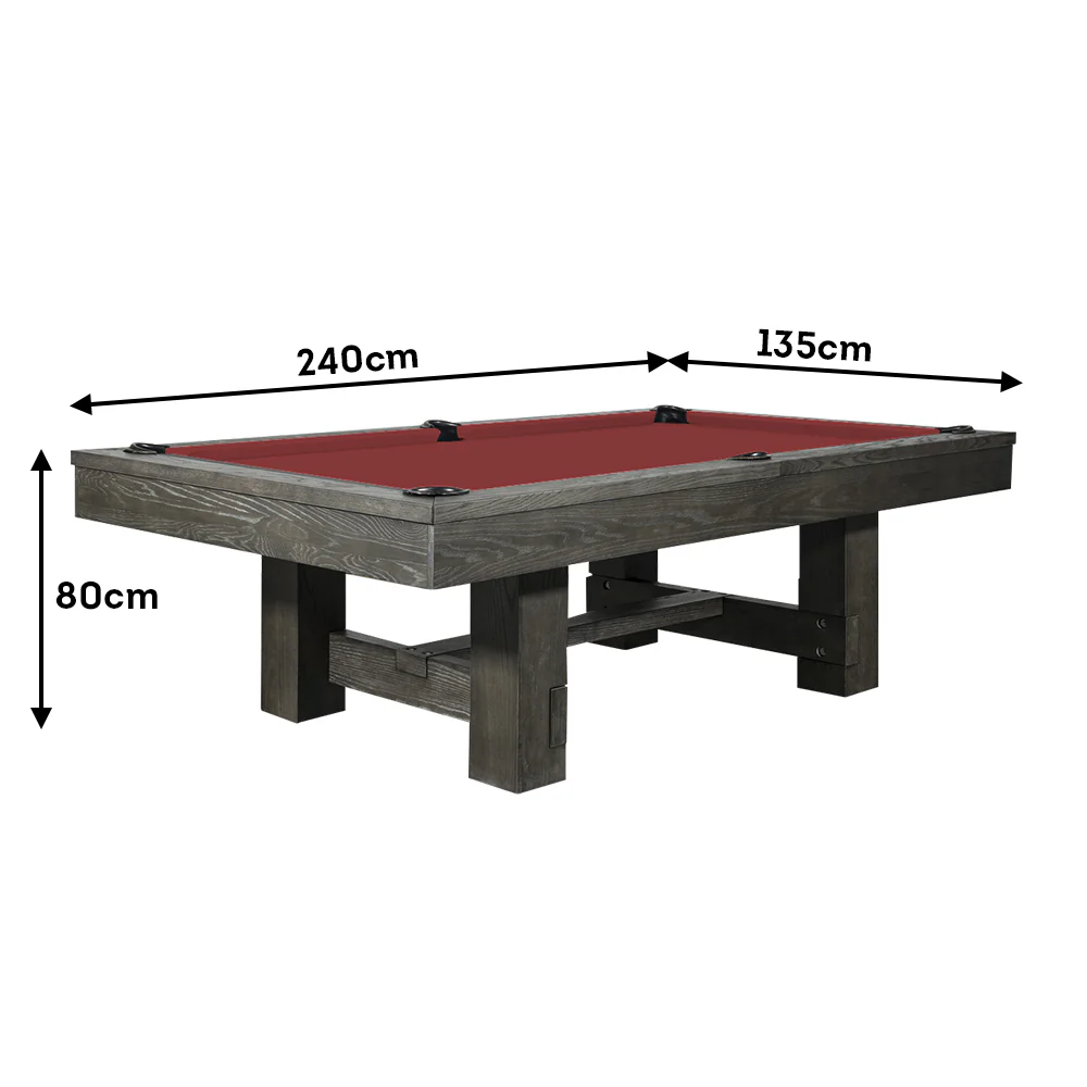 QUESLA  WYJ03 7FT Slate Billiard Table W/ Free Accessories Pool Table - Grey&Red - Image 5